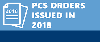 Button for PCS orders issued in 2018